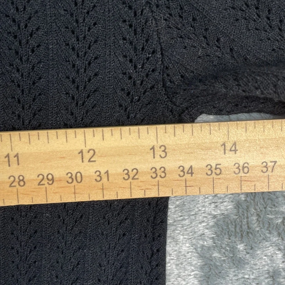 Aritzia Wilfred Parcel Sweater Small Black Coquette Scalloped Hem Dark‎ Romantic